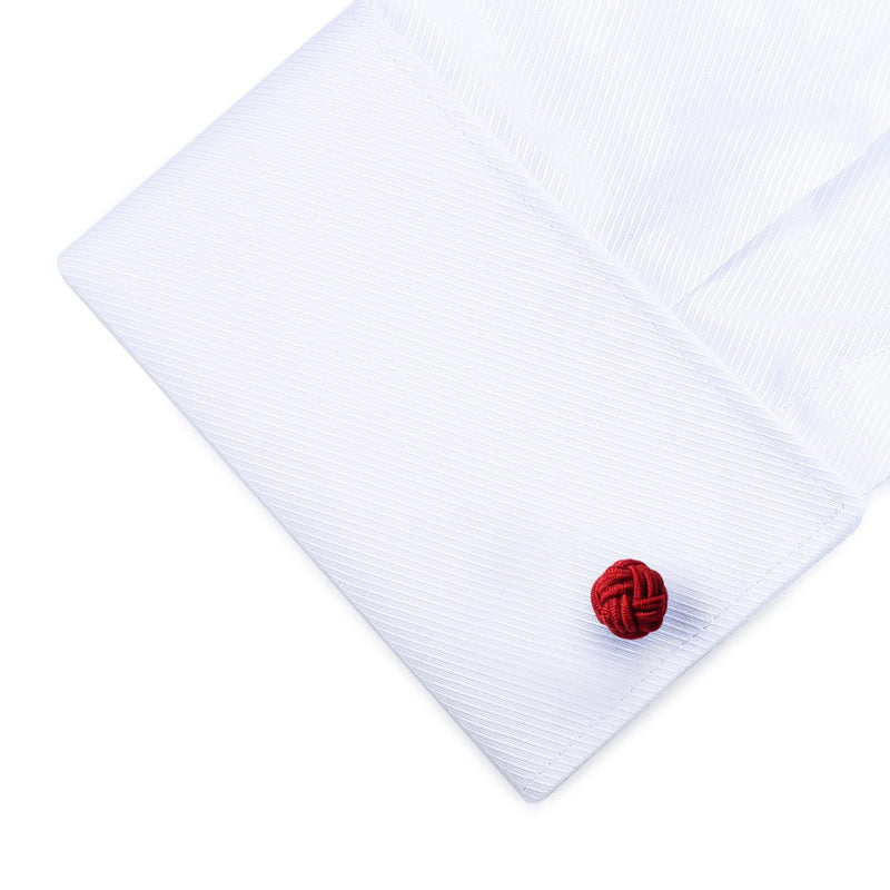 [Australia] - HONEY BEAR Silk Knot Fabric Cufflinks 5 Pairs Set for Mens/Womens Shirt Gift Round 10 with box 