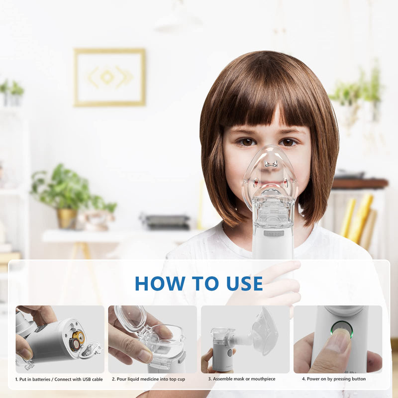 [Australia] - Hangsun Portable Mesh Mist Machine Silent Inhaler CN750 for Kids and Adult, with Storage Bag for Travel and Home Use 