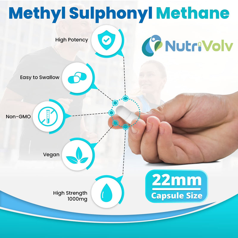 [Australia] - MSM 1000mg (Methylsulphonylmethane) Important Source of Organic Sulfur | Joint Support, Muscle Recovery & hair growth | 120 Capsules 