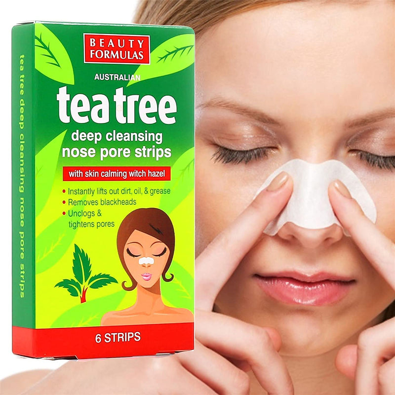 [Australia] - 24x Australian Tea Tree & Witch Hazel Nose Strips | Removes Blackheads, Unclogs & Tightens Pores 