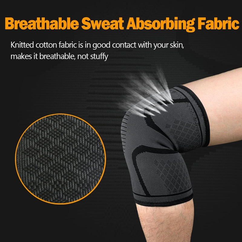 [Australia] - littlejian Compression Knee Sleeve,Best Knee Brace Support for Sports,Running,Jogging,Basketball,Joint Pain Relief,Arthritis and Injury Recovery&More,Men and Women(2 Piece-Small) 