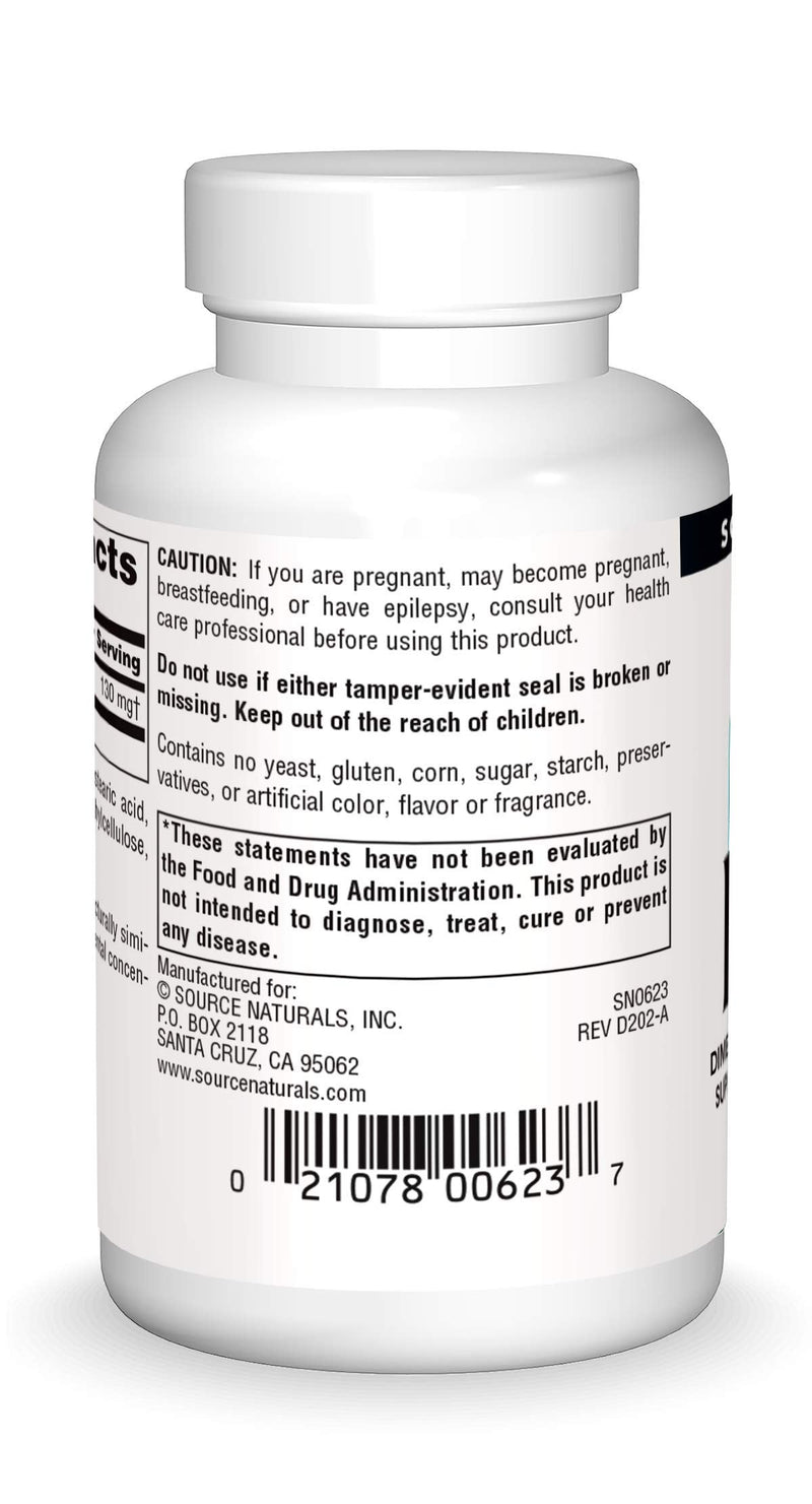 [Australia] - Source Naturals DMAE, Dimethylaminoethanol Bitartrate - Supports Mental Concentration - 100 Tablets 1 100 Count (Pack of 1) 