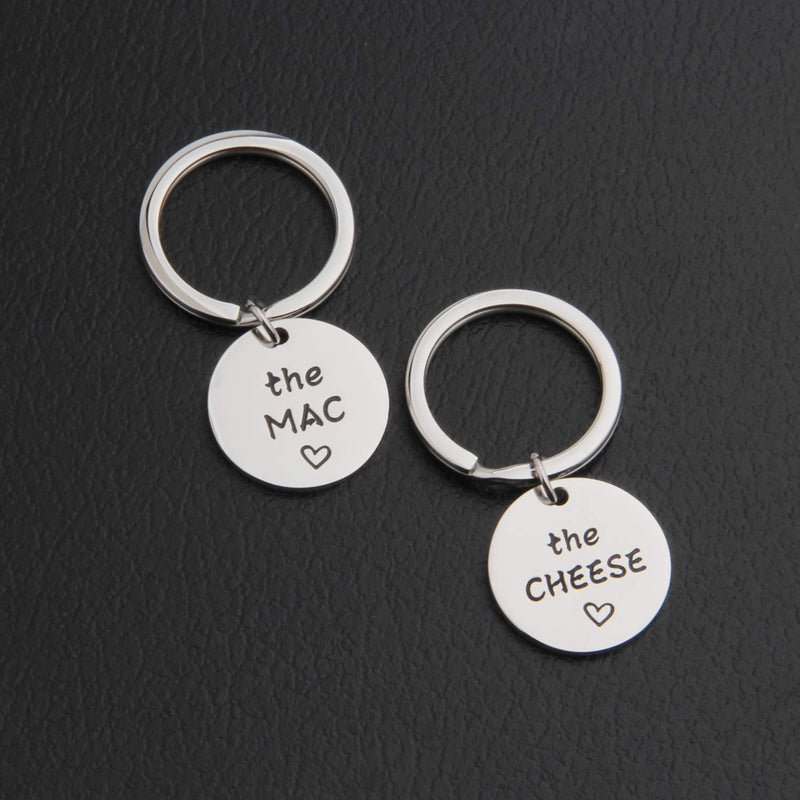 [Australia] - His And Hers Jewelry The Mac The Cheese Keychain Gift For Couples Anniversary Jewelry Wedding Gift Mac Cheese Keychain 