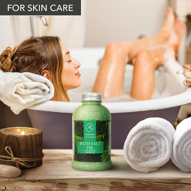 [Australia] - Pine Bath Salt w/ Natural Fir Essential Oil 600g - Natural Bath Sea Salts - Coniferous Salts - Best for Bath - Good Sleep - Relaxing - Body Care - Beauty - Aromatherapy 