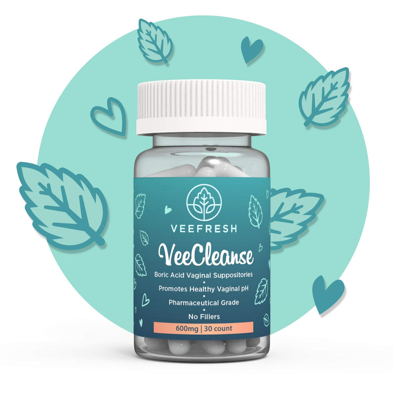 [Australia] - VeeFresh - VeeCleanse Boric Acid Vaginal Suppositories - Vaginal pH Balance Suppositories - Vaginal Odor Control - Feel Fresh, Feminine and Confident 