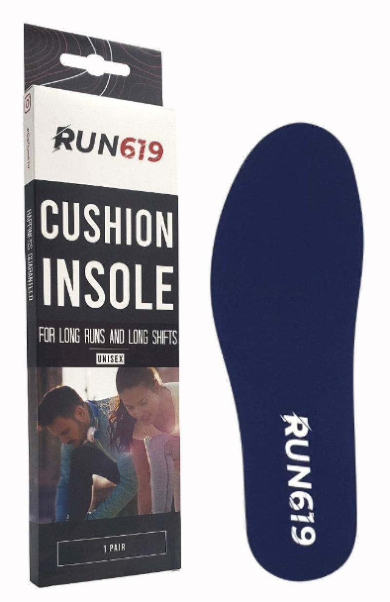 [Australia] - RUN619 Zero Drop Shoe Insoles - Thin Flat Medium Shoe Inserts w/ No Arch Support - Foot Forming - Perfect for Running Walking Work or Hiking - Thin 3mm Insoles (Size D - Men's 9-10 / Women's 10-11) Size D - Men's 9-10 / Women's 10-11 