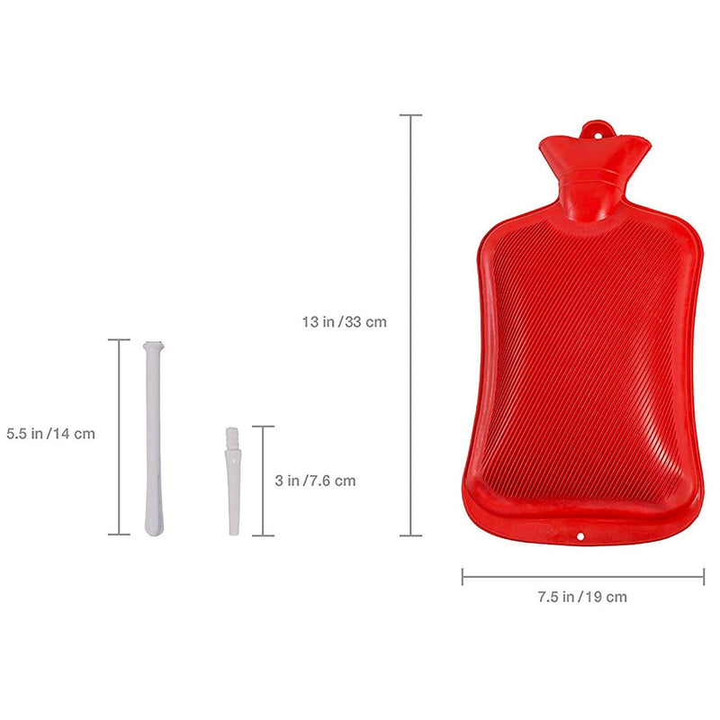 [Australia] - MABIS Reusable Hot Water Bottle, Enema and Douche Kit Helps to Alleviate Pain Associated with Constipation, Bloating, Aches and Pains, 2 Quart Capacity, 42-842-000, Red, One 