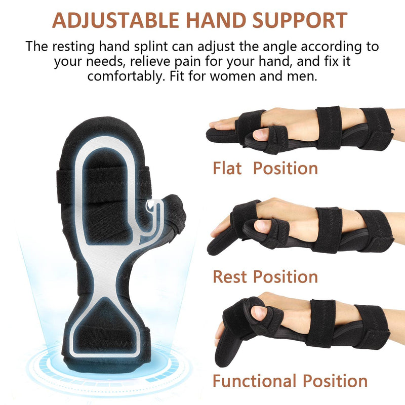 [Australia] - Scurnhau Resting Hand Brace, Soft Stroke Hand Splint Night Support for Men and Women, Hand Rest For Arthritis, Tendonitis, Carpel Tunnel Syndrome, Metacarpal Breaks, Flexion Contractures Large 