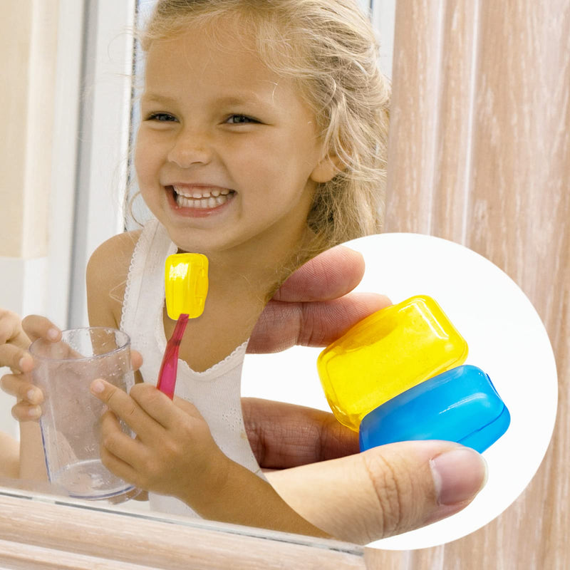 [Australia] - SZXMDKH Travel Portable Toothbrush Head Covers for Home Travel Outdoor Camping Hiking Business Trip Travel Home Bathroom (5 Pack - Light Color) 