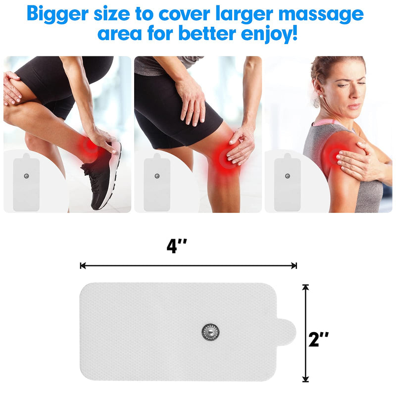 [Australia] - 10 Pieces Large Electrodes Replacement Pads for TENS Unit Pads for TENS Massager 