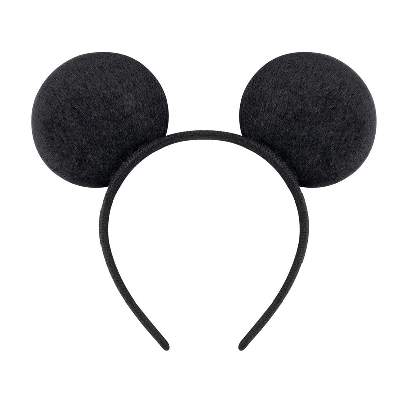 [Australia] - Picoway Mouse Ears Solid Black & Red Bow Headband Set of 20 