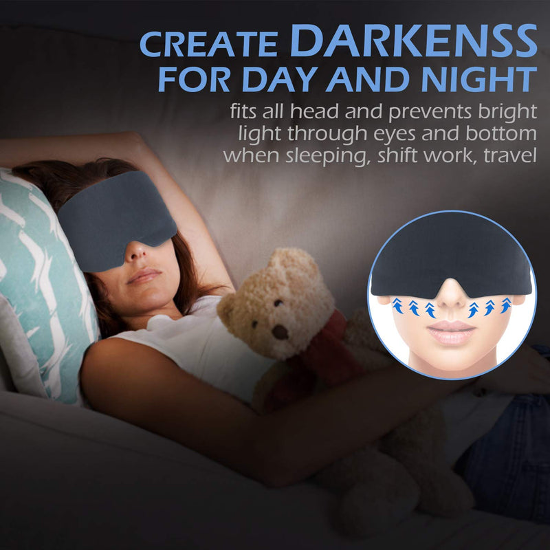 [Australia] - Mavogel Sleep Mask - Skin Friendly Modal Material & Light Blocking Sleeping Mask for Home/Flight/Shift Work, Handmade, Fully Adjustable Strap, Full Eye Covers for Women/Men Sleeping (Dark Grey) Dark Grey 