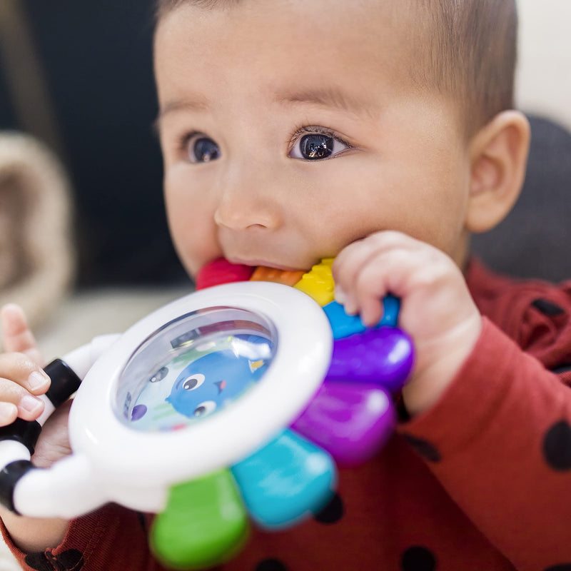 [Australia] - Baby Einstein, Outstanding Opus The Octopus, Sensory Rattle and Teether Multi-Use Toy, BPA Free and Chillable, 3 Months and up, 1pk Pink 