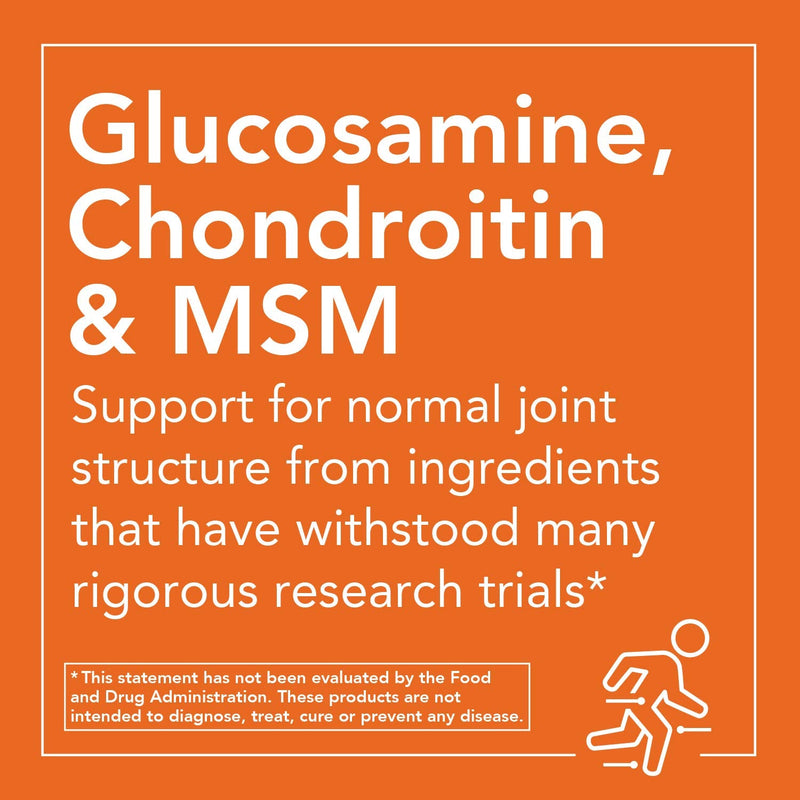 [Australia] - NOW Supplements, Glucosamine & MSM plus Chondroitin Sulfate, Joint Health*, 180 Veg Capsules 180 Count (Pack of 1) 