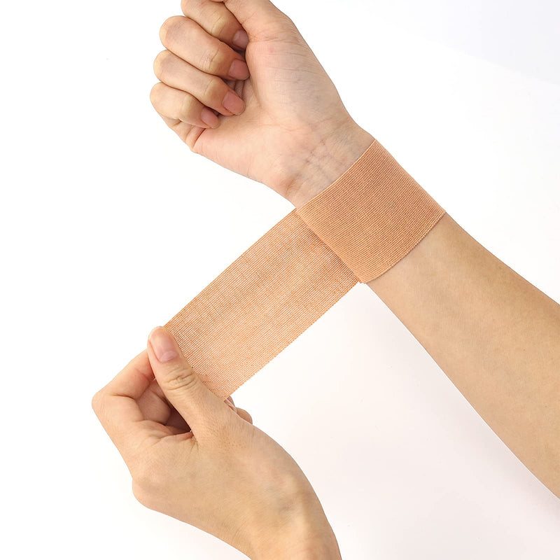 [Australia] - Lobtery Kinesiology Tape (3 Uncut Rolls) Waterproof Athletic Tape Sports for Knee Shoulder and Elbow, Kinesio Tape for Pain Relief, Latex Free, 2 inch x 16.4 feet Roll, Beige 