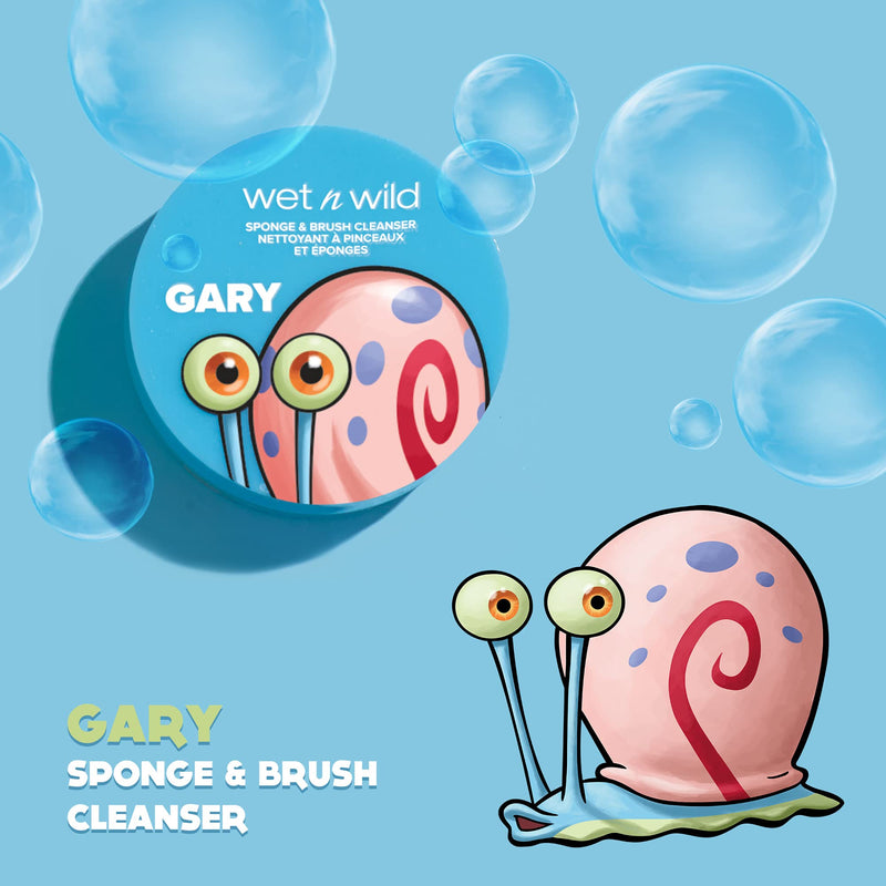 [Australia] - Wet n Wild Soap Suds Sponge + Brush Cleanser Bob Squarepants Makeup Tools Brush Cleaner Solution, Gary the Snail, 1.05 Ounce (1114234) 