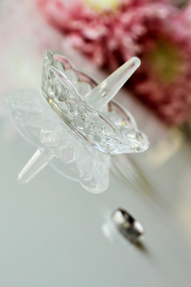 [Australia] - Barski - Cut Crystal - Ring Holder - 3.25" height - Made in Europe 