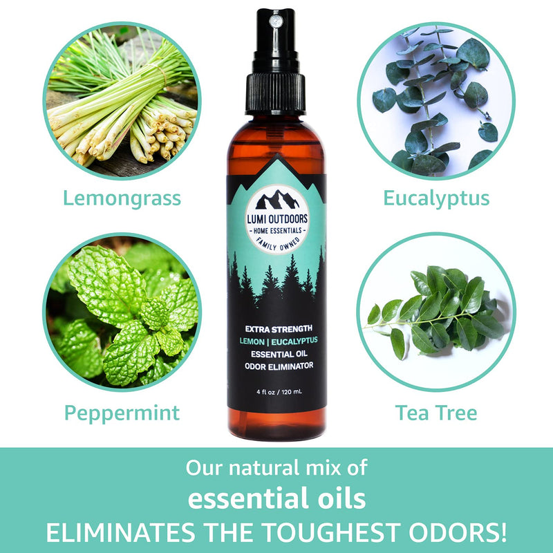 [Australia] - Lumi Outdoors Natural Shoe Deodorizer Spray & Odor Eliminator - Extra Strength Eucalyptus Lemongrass 