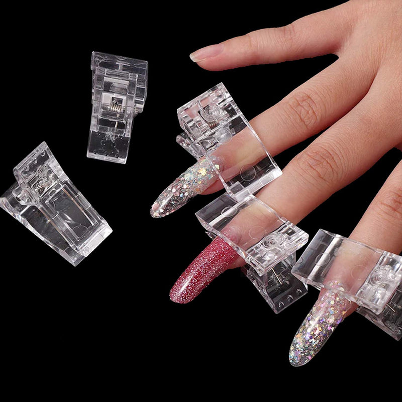 [Australia] - 6Pcs Nail Tips Clip for Quick Building Polygel nail forms Nail clips for polygel Finger Nail Extension UV LED Builder Clamps Manicure Nail Art Tool 