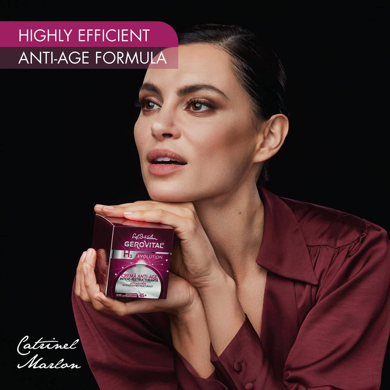 [Australia] - Gerovital H3 Evolution, Intense restructuring anti-wrinkle night face cream for woman, regenerates and improves the elasticity and firmness of the skin, for dry, mature skin, 50 ml 