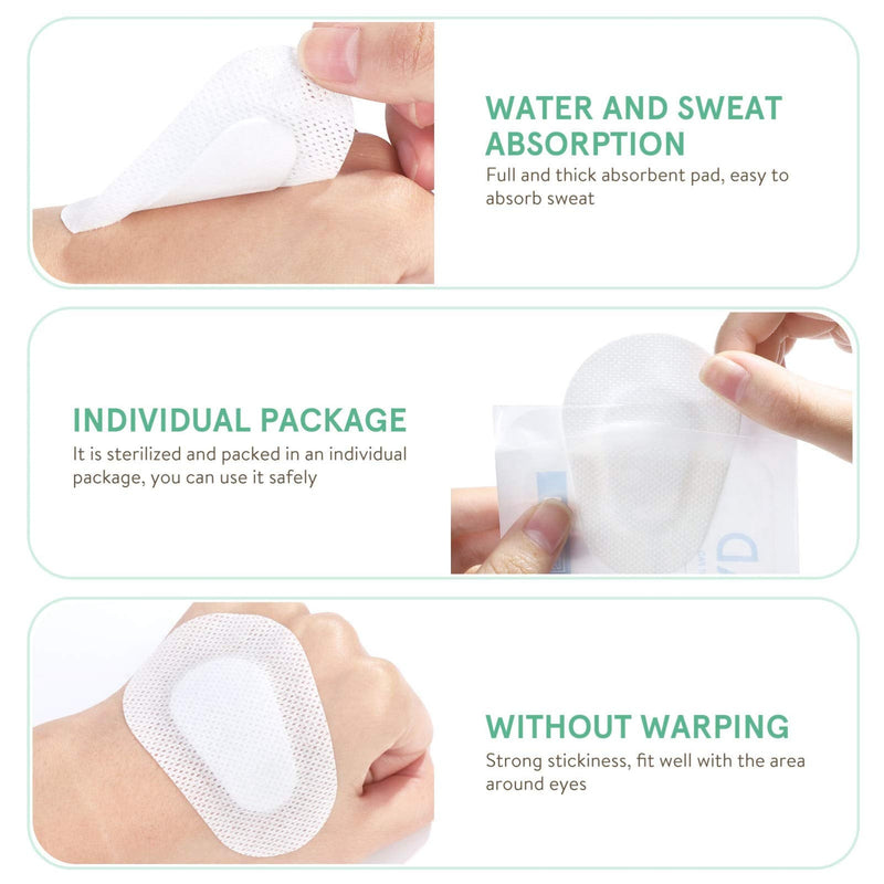 [Australia] - Lurrose 20 Pcs Sterile Nonwoven Eye Pads Self-adhesive Sterile Eye Patch Self Adhesive Wound Dressings for Adults 