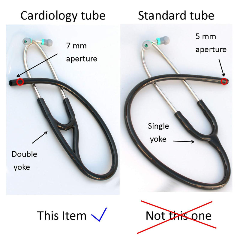 [Australia] - Compatible Replacement Tube by CardioTubes fits Littmann(r) MasterCardiologyI(r) and Littmann(r) Cardiology III(r) Stethoscopes - 7mm Binaurals Black on Black TUBING 