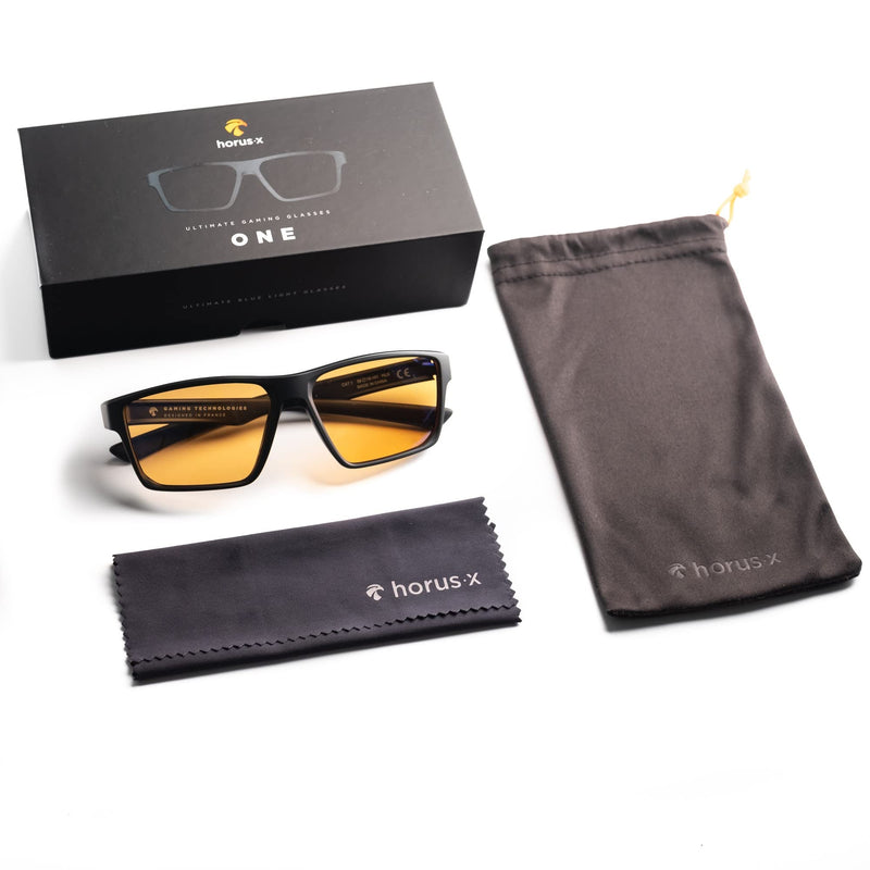 [Australia] - Horus X � Blue Light Blocking Gaming Glasses - Professional Screen Filter Anti Glare Fatigue and Eyestrain (Games, TV, PC) - eSport Men and Women - Amber One 