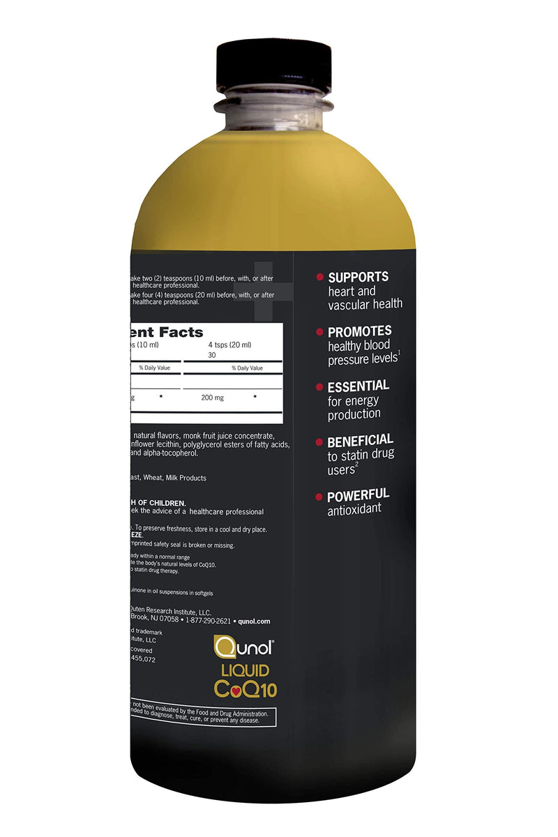 [Australia] - Qunol Liquid CoQ10 100mg, Superior Absorption Natural Supplement Form of Coenzyme Q10, Antioxidant for Heart Health, Orange Pineapple Flavored, 60 Servings, 20.3 oz Bottle 