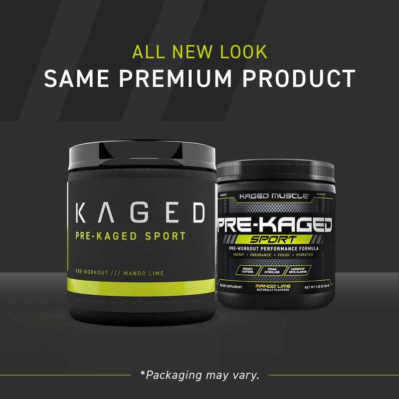 [Australia] - Pre Workout Powder; Kaged Muscle Pre-Kaged Sport Pre Workout for Men and Women, Increase Energy, Focus, Hydration, and Endurance, Organic Caffeine, Plant Based Citrulline, Glacier Grape Mango Lime 