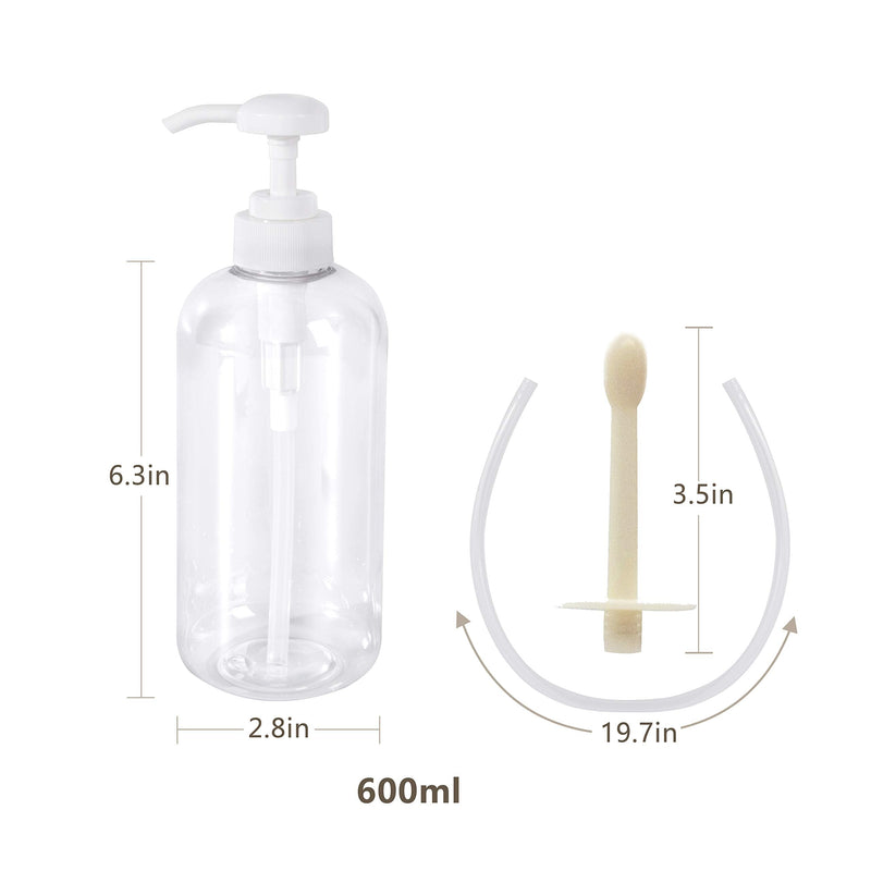 [Australia] - Abyclean Enema Bottle Kit for Men Anal Douche Vagina Cleaning Kit Reusable Manual Pressure Enemas for Women (600ml Press) 600ml 