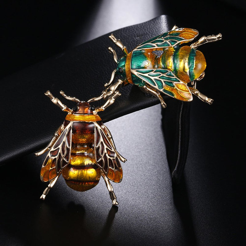 [Australia] - MINGHUA Enamel Cicada Collar Brooches Insect Corsage Brooch Pins for Unisex Clothing Accessories Green 