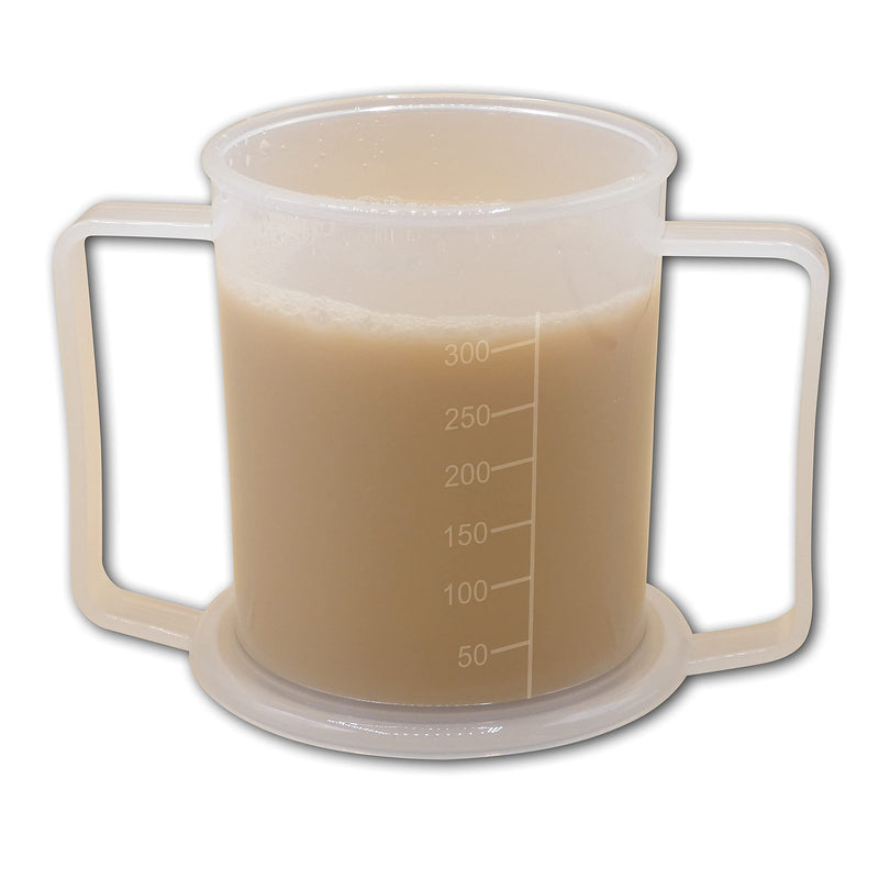[Australia] - 3 Pack Life Healthcare Drinking Beaker Cup for Disabled Adults - Easy Grip Handles - Calibrated 300ml 