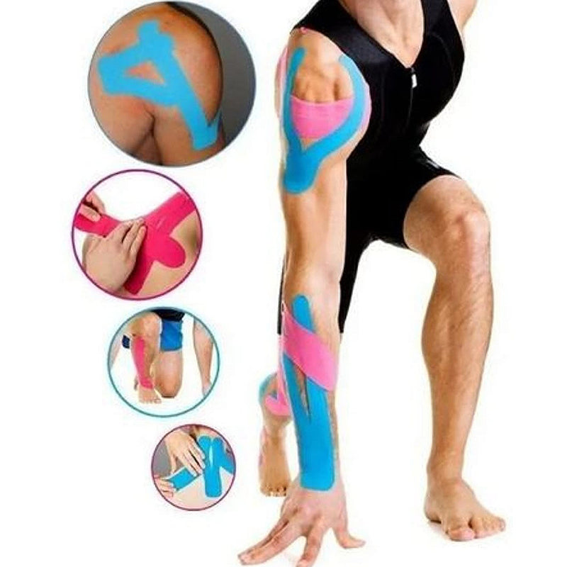 [Australia] - Lenacou Kinesiology Tape (4"x16.4 ft) Extra Roll Wide, Reduces Pain, Made of A High-Grade Water-Resistant Material Preferred by Athletes, Helps Prepare Muscles for Retraining (Pink) Pink 