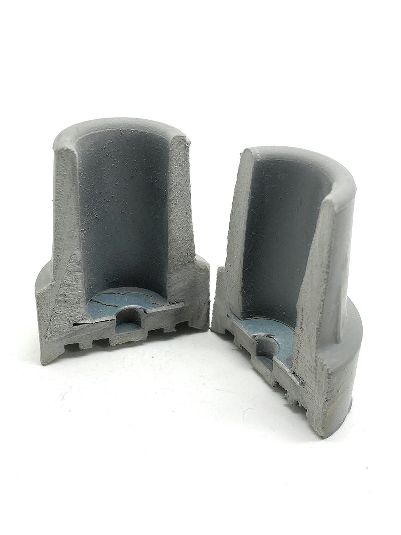 [Australia] - Quantum Leap (Pack of 2) 19mm 3/4" Longer Lasting Heavy Duty Rubber Ferrules Added Metal Washer for Strength, Walking Stick Feet or Walking Sticks - Grey (19mm) Rubber Feet 