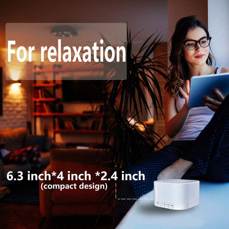 [Australia] - Magicteam Sound Machines White Noise Machine with 20 Non Looping Natural Soothing Sounds and Memory Function 32 Levels of Volume Powered by AC or USB and Sleep Sound Timer Therapy for Baby Kids Adults 
