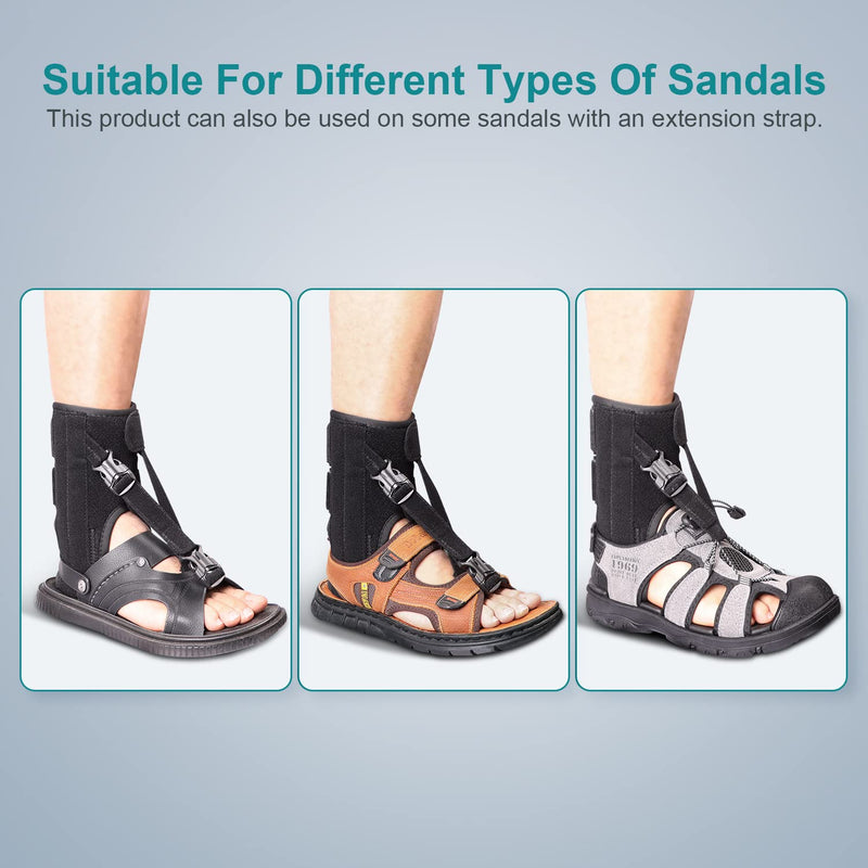 [Australia] - Foot Drop Brace, Drop Foot Up AFO Splint for Walking with Lifting Shoes, Orthosis Support Raise Front of Foot with Ankle Dorsiflexion Weakness, Prevent Falls, for Left and Right,Fits Women and Men 