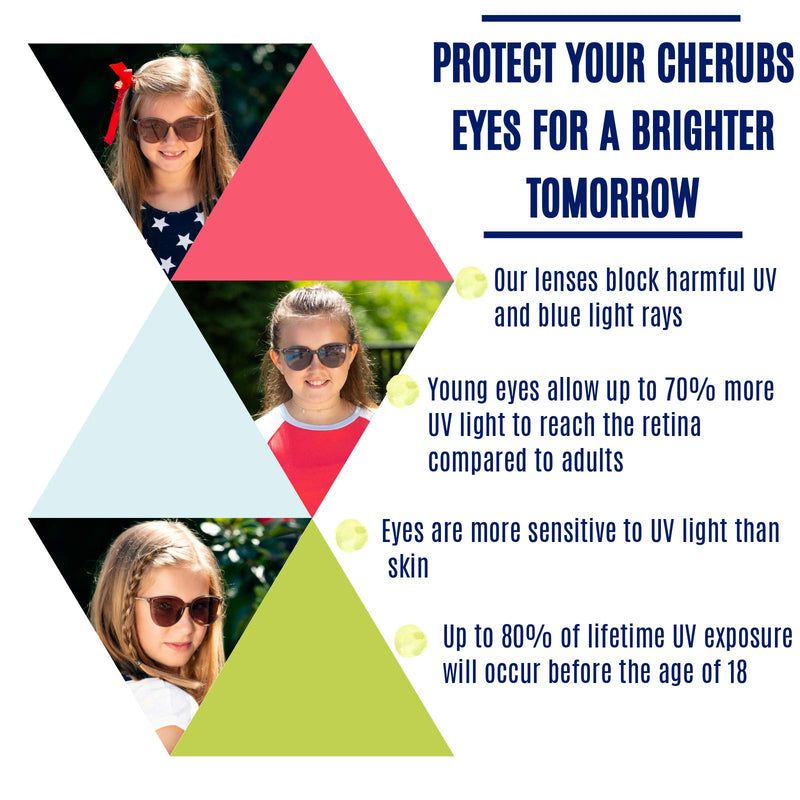 [Australia] - CHERUBS - Kids and Teen Style Polarized Sunglasses- Frost - Girls - Comfortable, Frame and Lens - UV400 Optometrist Approved - Fashionable Jewelry Temple 