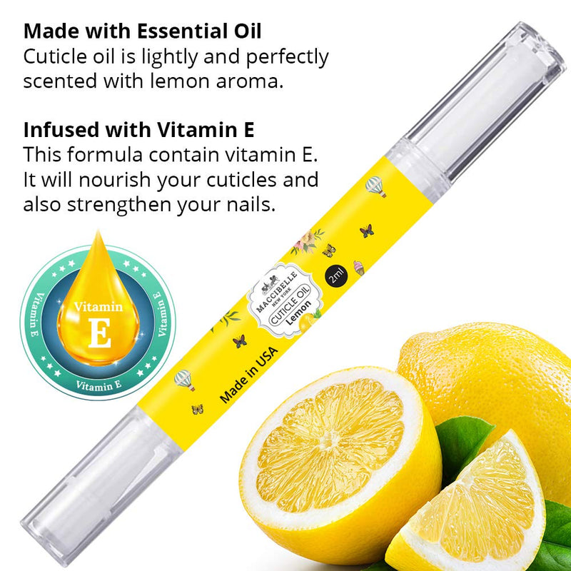 [Australia] - Maccibelle Pure Cuticle & Nail Oil Pen 2ml Heals Dry Cracked Cuticles (Crisp Lemon) Crisp Lemon 