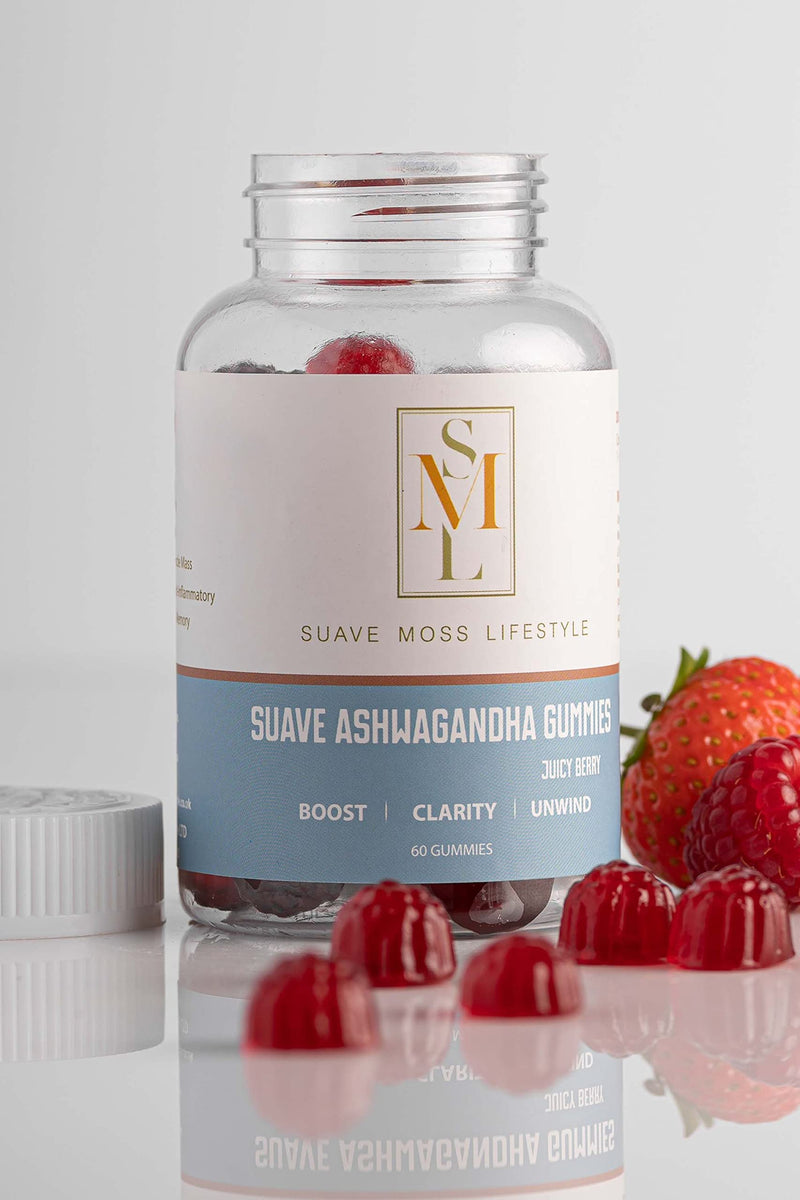 [Australia] - Suave Moss Lifestyle | Ashwagandha and L-Theanine Gummies with Rhodiola and Black Pepper Extract. 60 Gummies. 