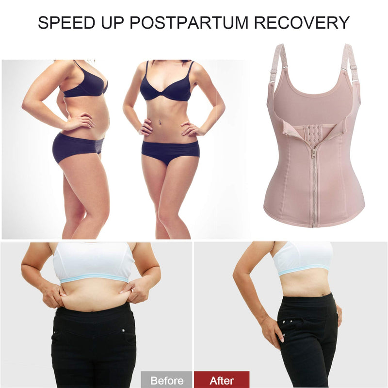 [Australia] - Maternity Support Belt Postpartum Waist Trainer Shapewear Recovery Waist Cincher Beige Small (Pack of 1) 