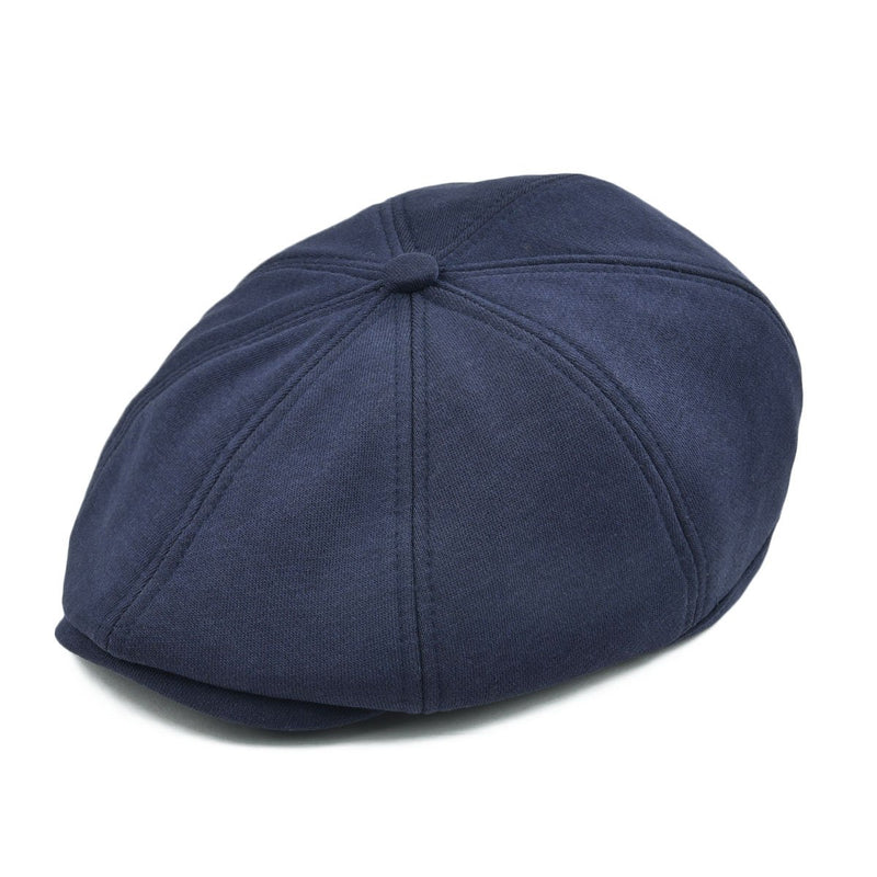 [Australia] - VOBOOM Men Newsboy Cap 8 Panel Cotton Flat Ivy Gatsby Driving Hat Navy 