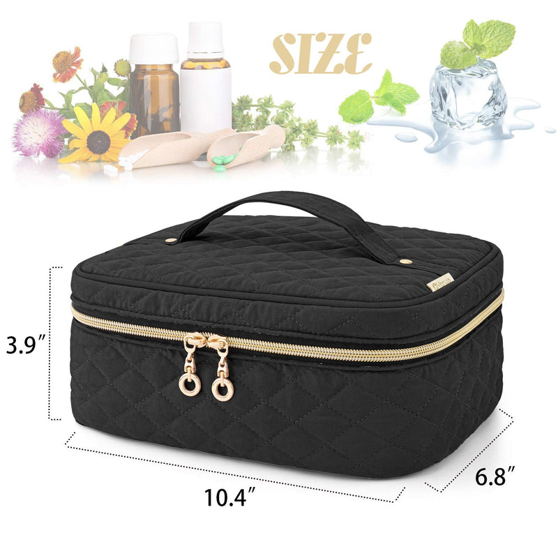 [Australia] - Yarwo Essential Oil Storage Bag for 24 Bottles(5-30ml), Travel Organizer Case for Essential Oil and Accessories, Black (Bag Only, Patented Design) Fits for 24 Bottles 