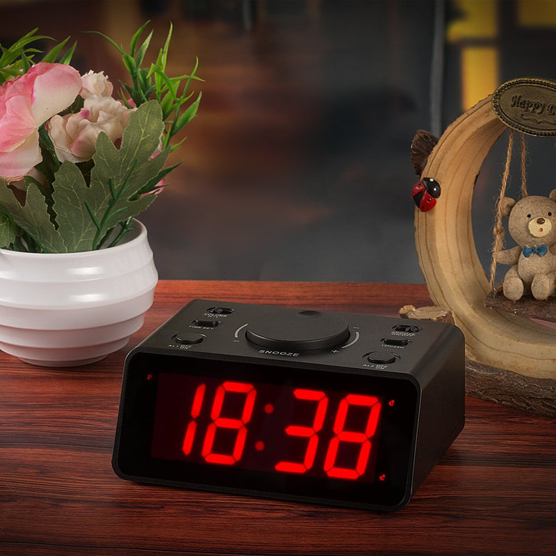 [Australia] - Alarm Clock, Dual Alarm, Adjustable Alarm Volume & Led Brightness, Snooze, Battery Operated, Simple Bedside Digital Clocks for Seniors, Teens, Kids, Bedside Desk, Sleep Timer, Bedroom Eclectic 
