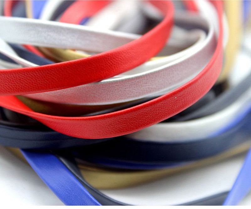 [Australia] - One Pair Flat PU Leather Laces Shoelaces for Shoes Sneaker Boot Royal Blue 71'' 
