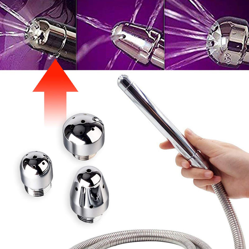 [Australia] - Shower Douche Enema Kit with hook up, Colon Nozzle Cleaner System with 59 inch Shower Hose and 3 Heads for Men Women Cleaning 