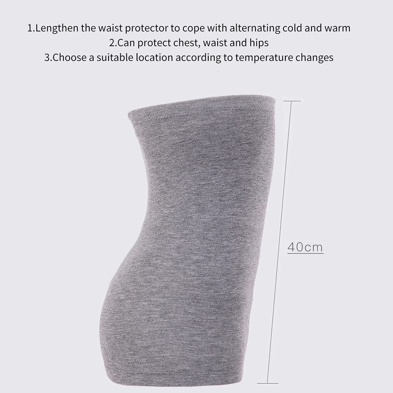 [Australia] - YUPPIE TONE Unisex Warm Waistband Kidney Hip Warmer, Winter Longer Waist Support Protector Belt Gray X-Large 