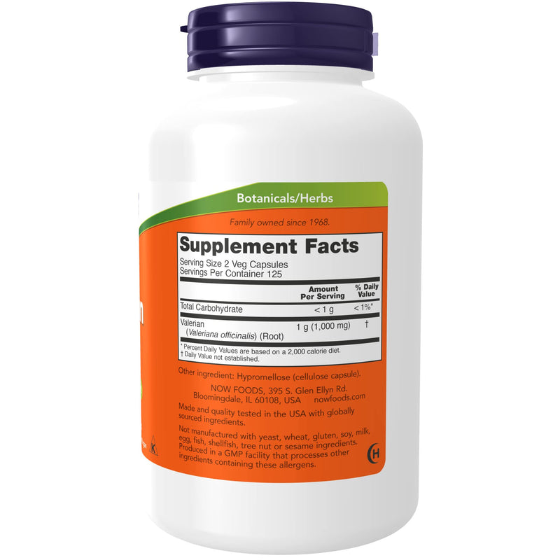 [Australia] - NOW Supplements, Valerian Root (Valeriana officinalis) 500 mg, Herbal Supplement, 250 Veg Capsules 1 