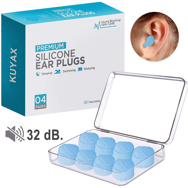 [Australia] - Ear Plugs for Sleeping, Reusable Silicone Moldable Noise Cancelling Sound Blocking Reduction Earplugs for Swimming, Snoring, Concerts, Shooting, Airplanes, Musicians, 32dB Highest NRR 