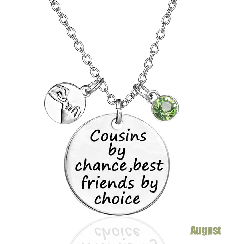 [Australia] - TISDA Cousin Jewelry, Cousins by Chance,Best Friends by Choice Necklace/Key Chain H August 