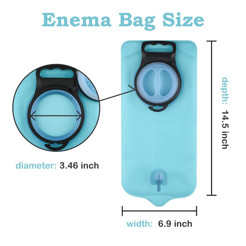 [Australia] - TopQuaFocus 2 Quart Enema Bag kit Portable Enema Bag for Men Women Colon Cleansing Organic Coffee Enemas 2L 